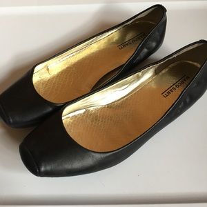 Marco Santi black leather ballet flats
